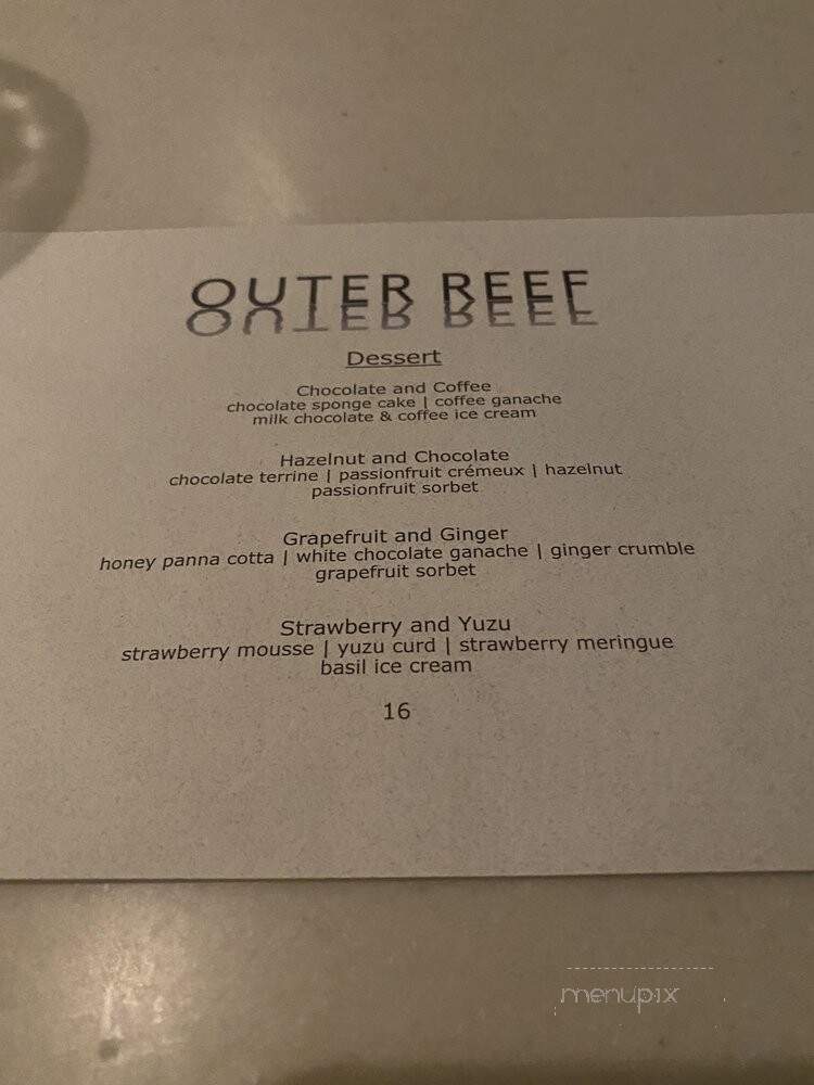 Outer Reef - Dana Point, CA menu_pic