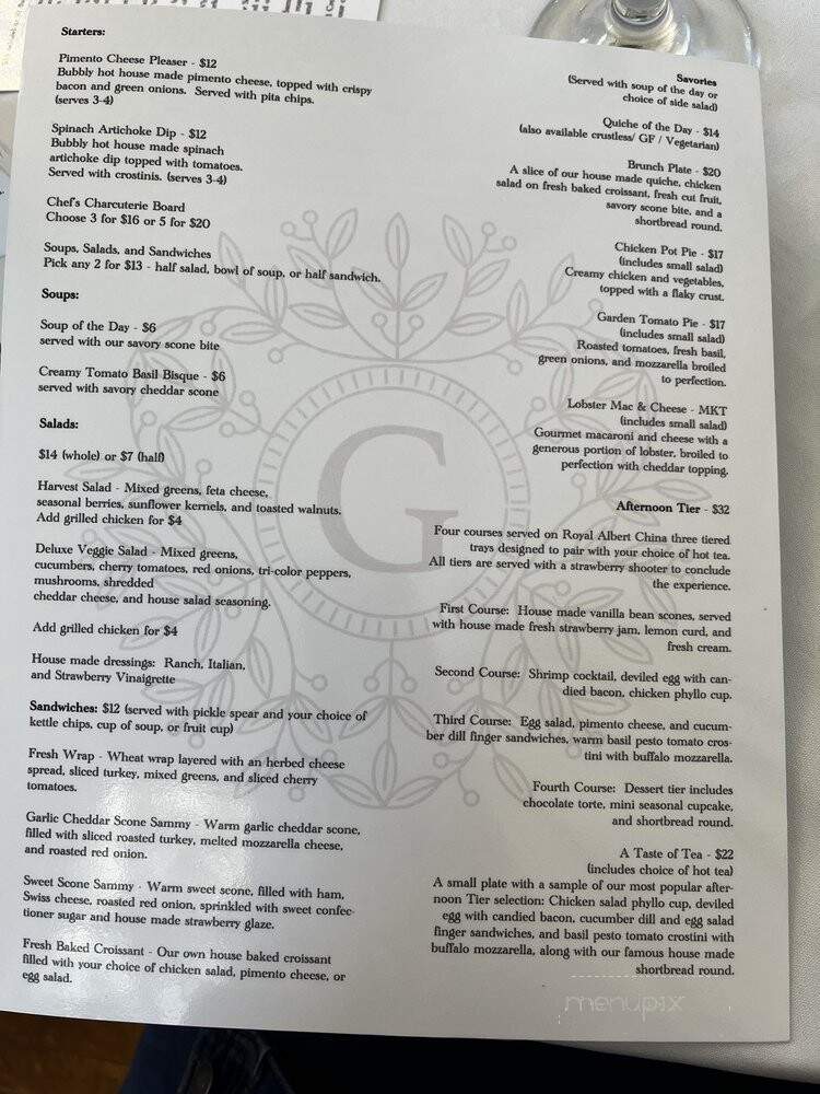 Genesis House of Tea - Chattanooga, TN menu_pic