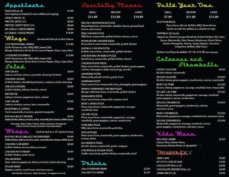 Pizza Provisions - Lillington, NC menu_pic