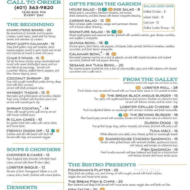 Chair 5 - Narragansett, RI menu_pic