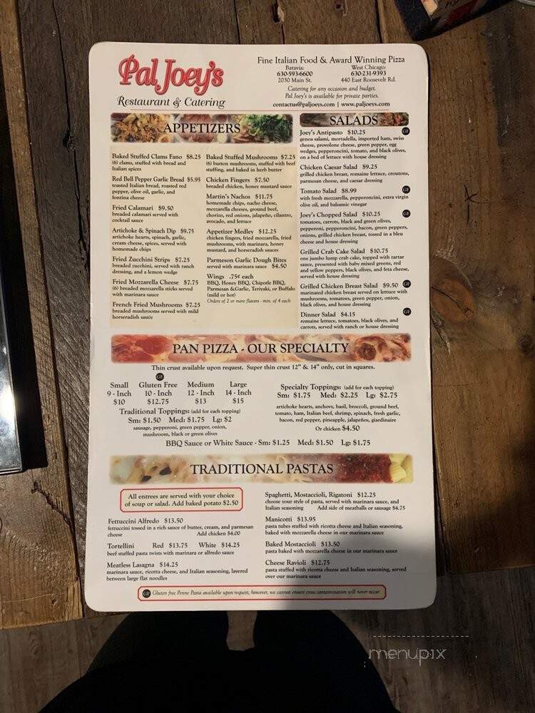 Pal Joey's Restaurant & Bar - Batavia, IL menu_pic