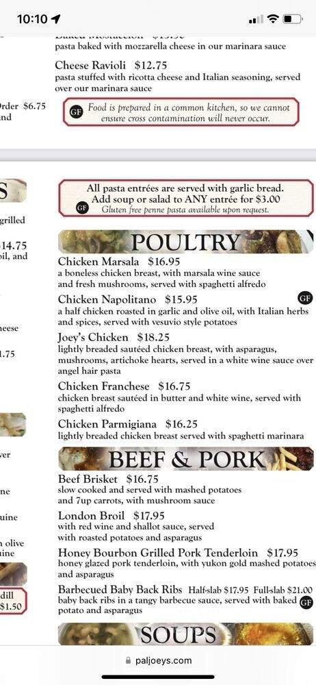 Pal Joey's Restaurant & Bar - Batavia, IL menu_pic