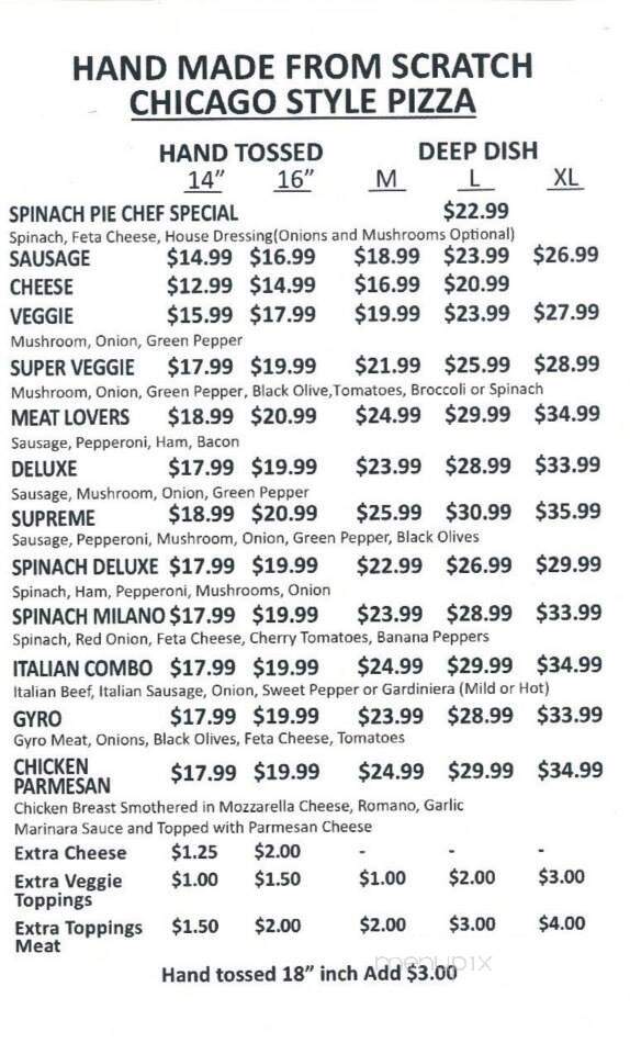 Chicago Pizza & Grill - Peoria, IL menu_pic