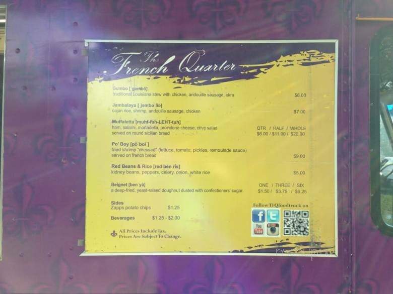 The French Quarter Food Truck - Montclair, NJ menu_pic