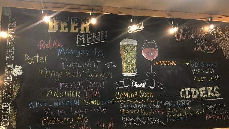 Cole Street Brewery - Enumclaw, WA menu_pic