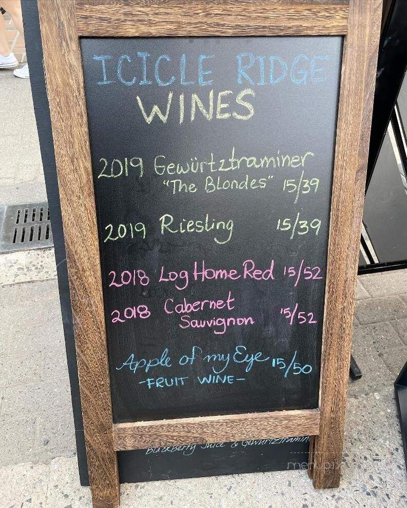 Icicle Ridge Winery - Peshastin, WA menu_pic