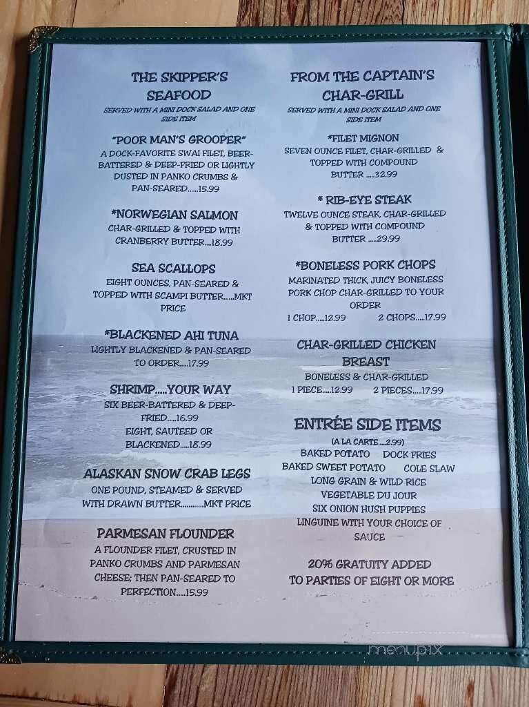 Dock - Enon, OH menu_pic