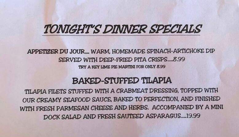 Dock - Enon, OH menu_pic