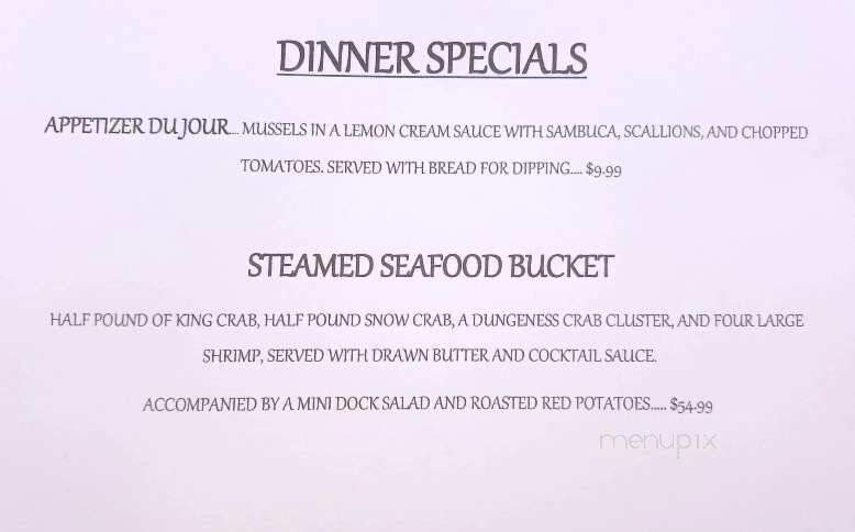 Dock - Enon, OH menu_pic
