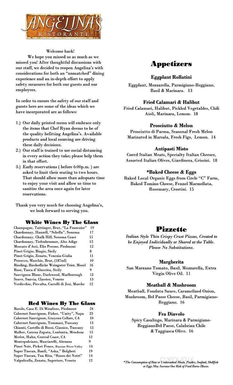 Angelina's Ristorante - Bonita Springs, FL menu_pic