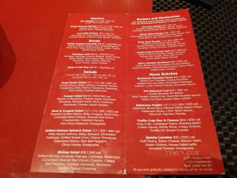 Muse - Anchorage, AK menu_pic