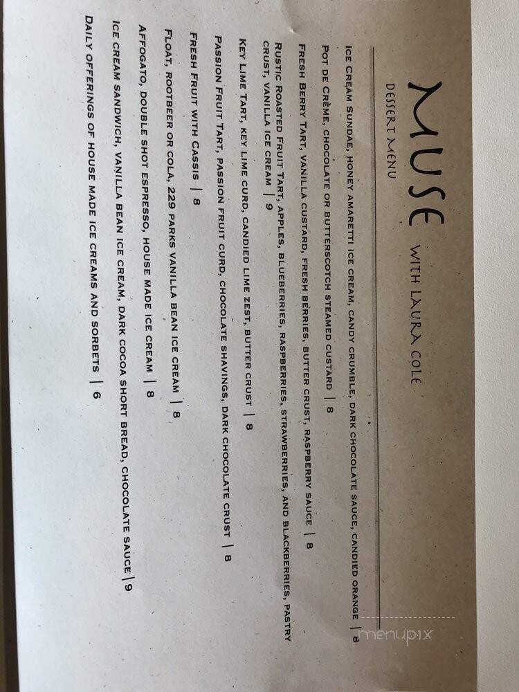 Muse - Anchorage, AK menu_pic