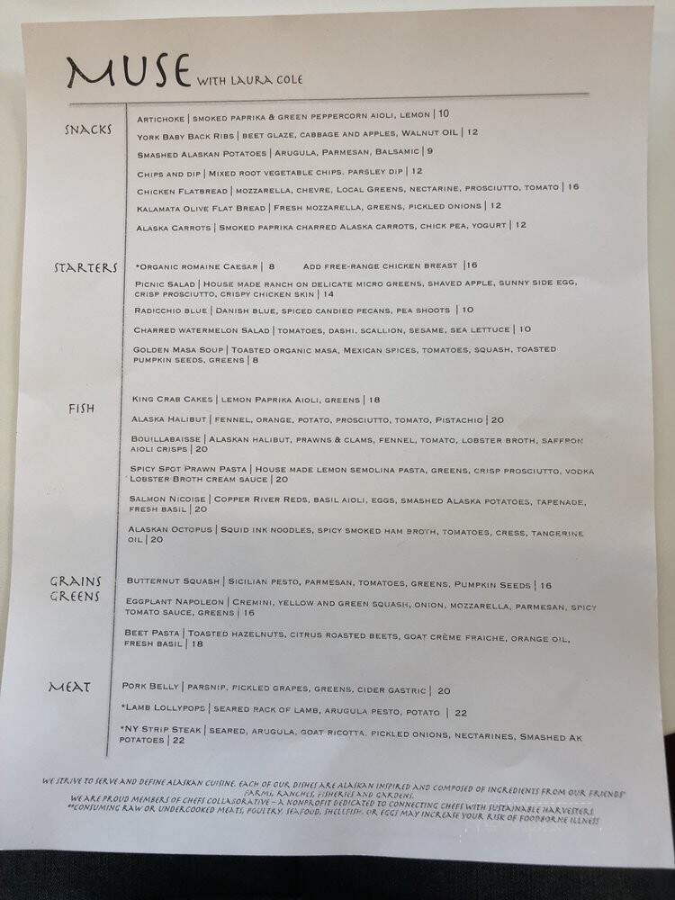 Muse - Anchorage, AK menu_pic