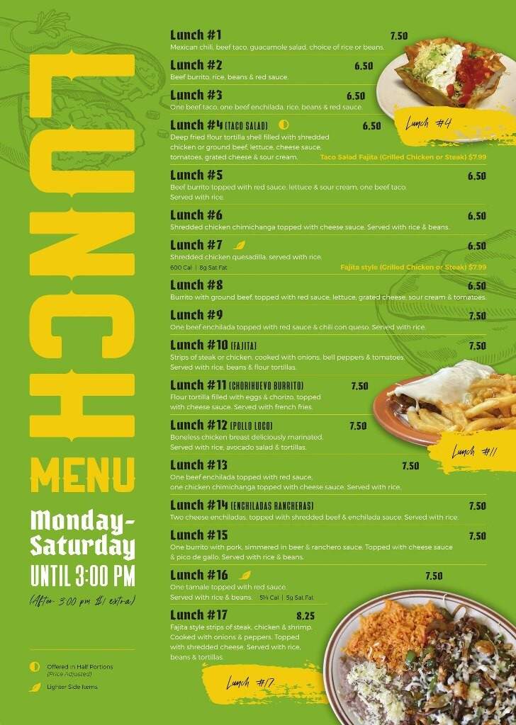 La Hacienda - Fort Scott, KS menu_pic