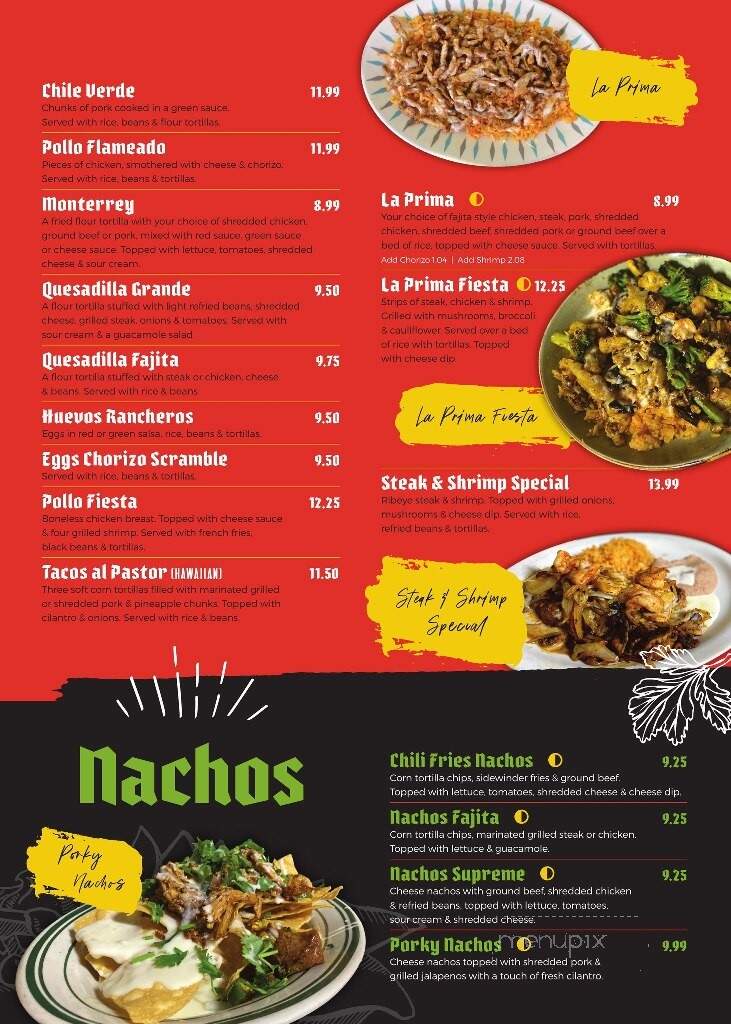 La Hacienda - Fort Scott, KS menu_pic