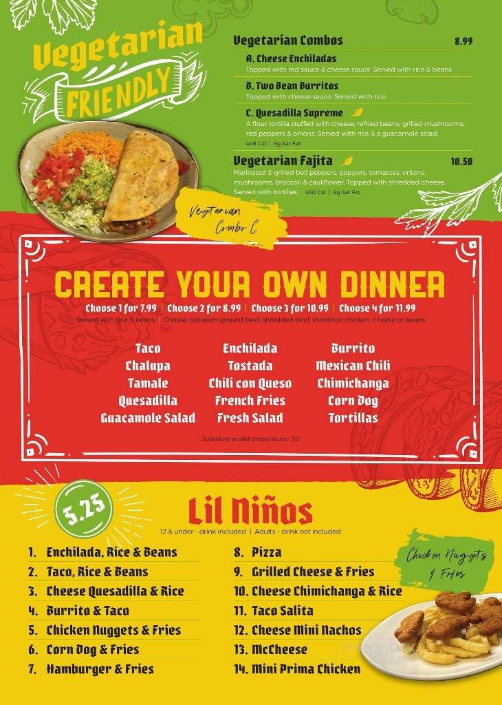 La Hacienda - Fort Scott, KS menu_pic