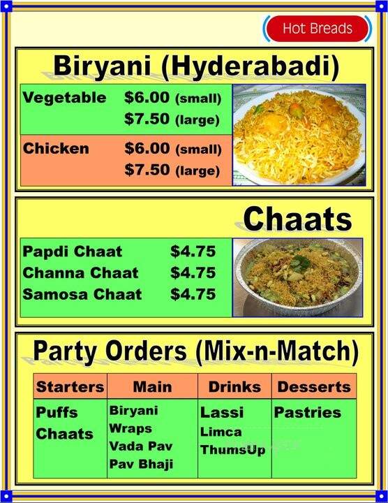 Hot Breads - Chantilly, VA menu_pic