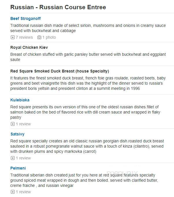 Red Square Restaurant & Caviar Bar - Rehoboth Beach, DE menu_pic