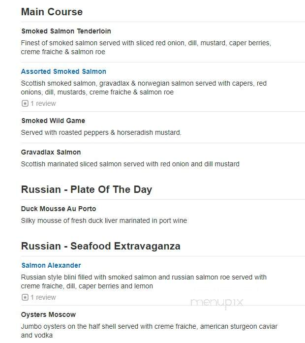 Red Square Restaurant & Caviar Bar - Rehoboth Beach, DE menu_pic