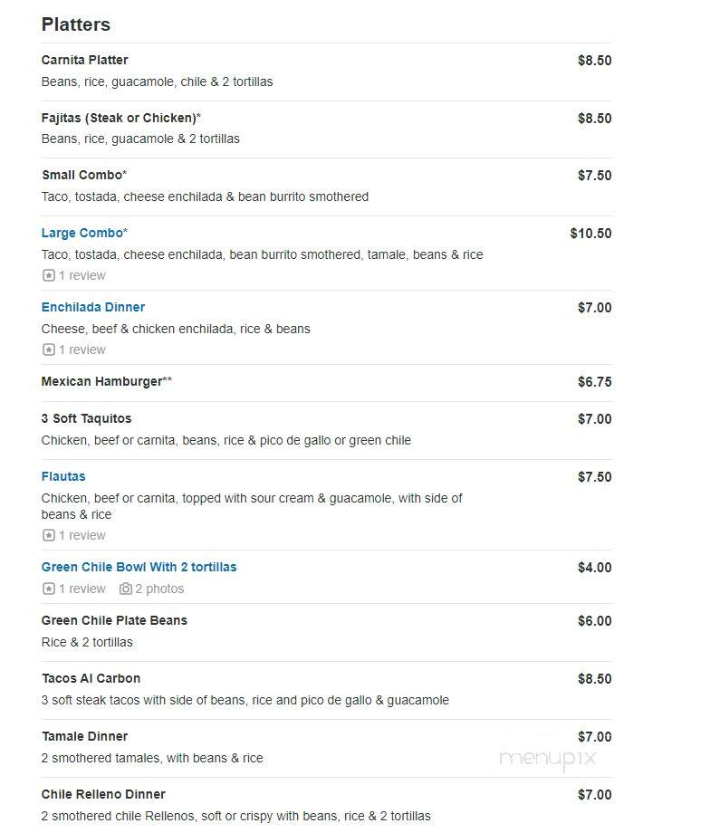 Santiago's Mexican - Fort Morgan, CO menu_pic