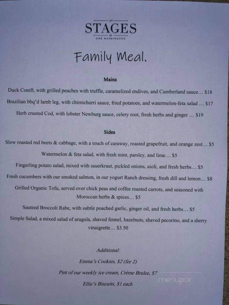 Stages at One Washington - Dover, NH menu_pic
