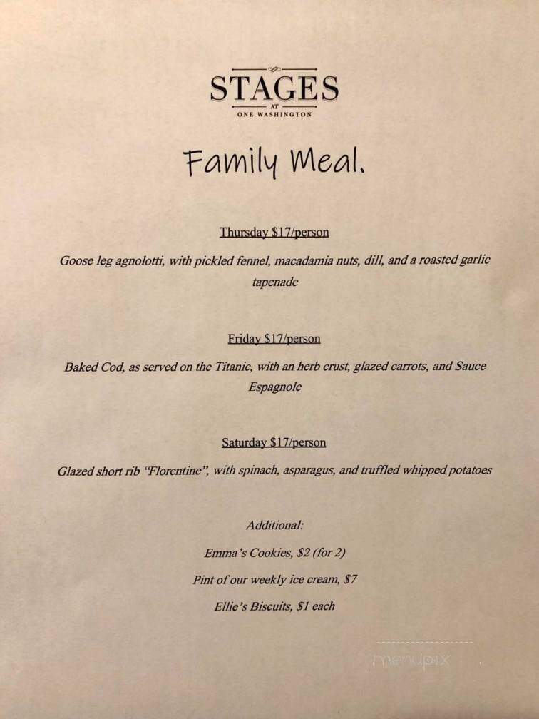 Stages at One Washington - Dover, NH menu_pic