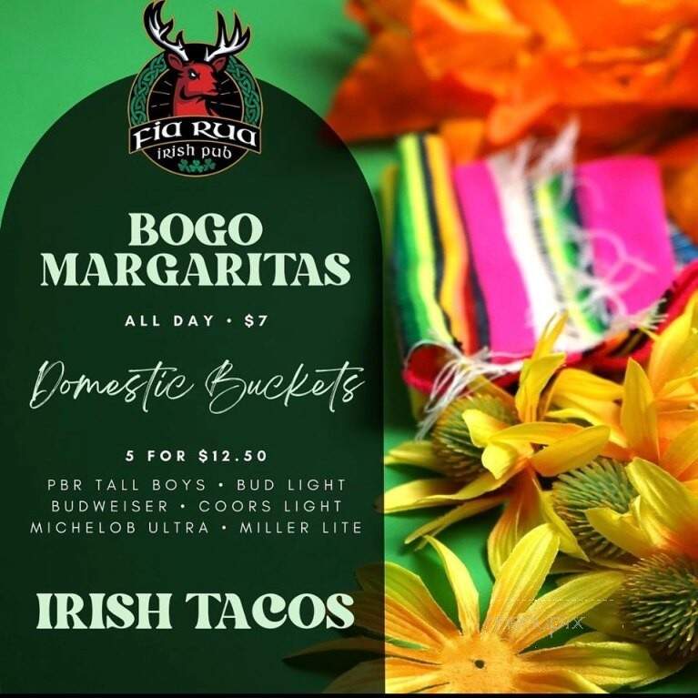 Fia Rua Irish Pub - Richmond Hill, GA menu_pic