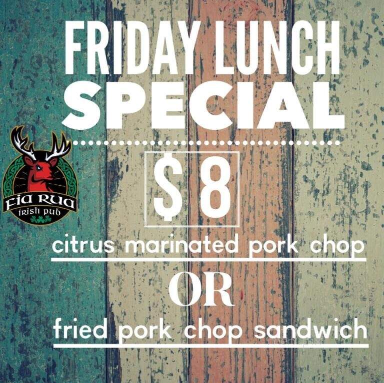 Fia Rua Irish Pub - Richmond Hill, GA menu_pic