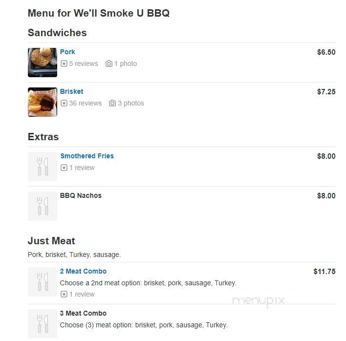 We'Ll Smoke U BBQ - Gretna, NE menu_pic