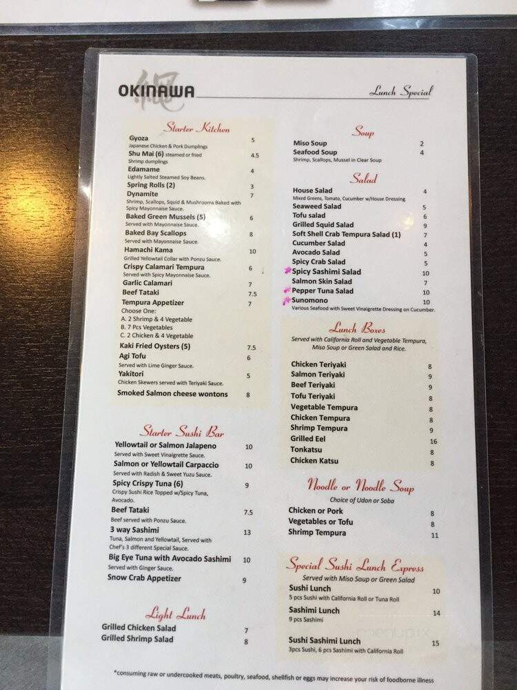 Okinawa Sushi - Littleton, CO menu_pic