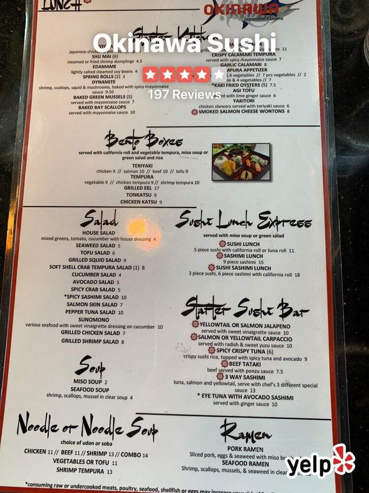 Okinawa Sushi - Littleton, CO menu_pic