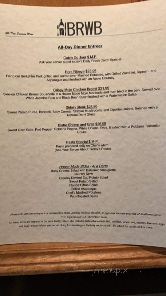 Beach Road Boutique's Wine Bar & Bistro - Englewood, FL menu_pic