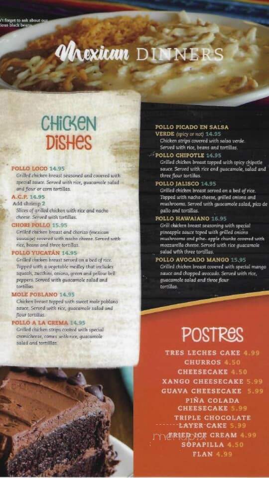Plaza Mexico Restaurant - Port Charlotte, FL menu_pic