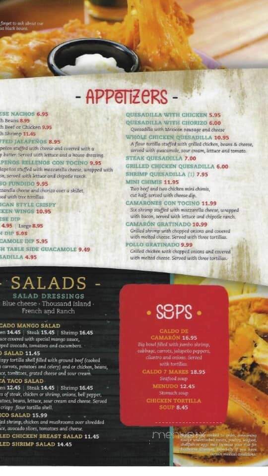 Plaza Mexico Restaurant - Port Charlotte, FL menu_pic