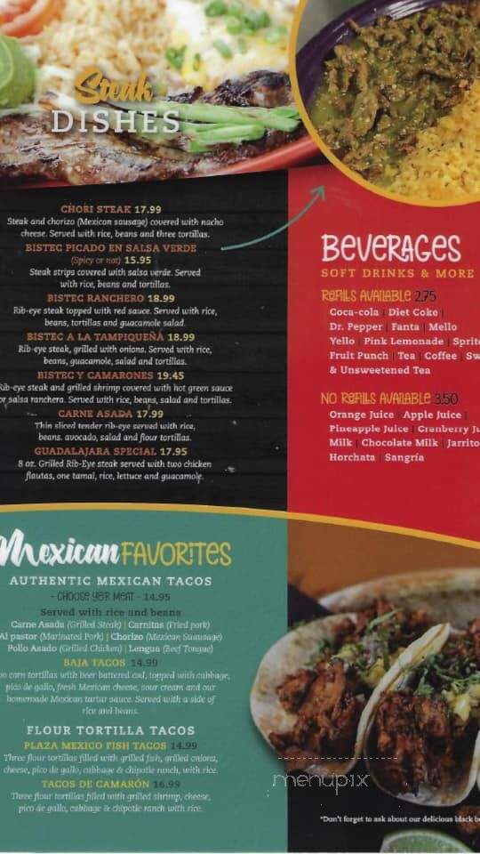 Plaza Mexico Restaurant - Port Charlotte, FL menu_pic