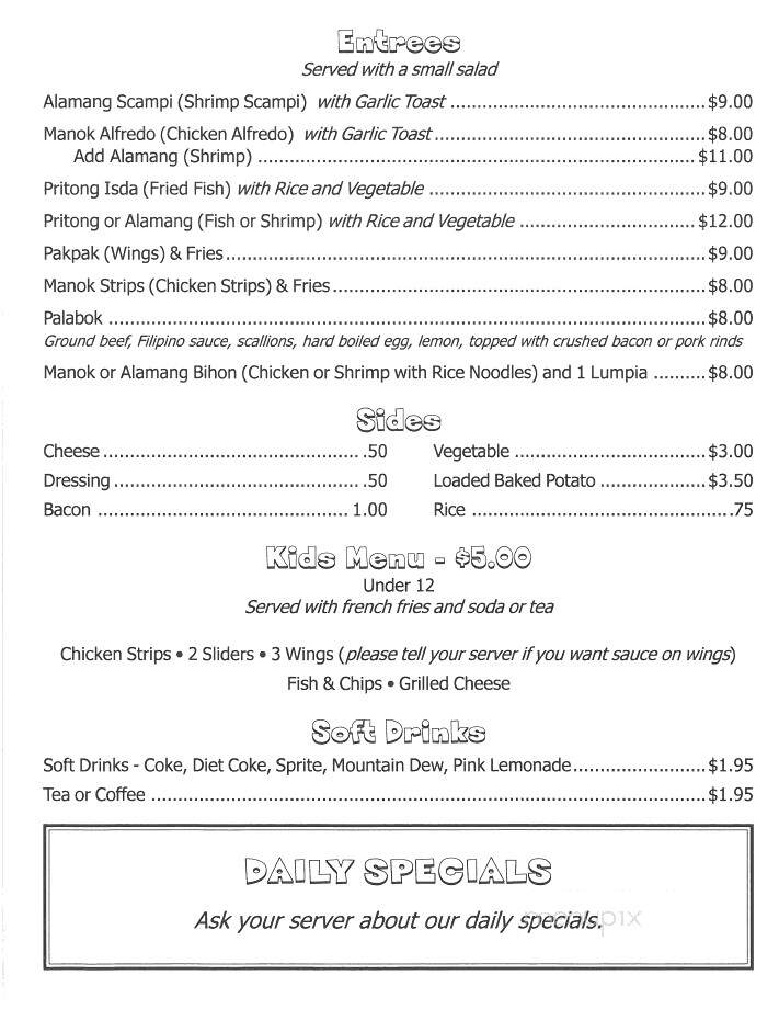 Athena's - Myrtle Beach, SC menu_pic