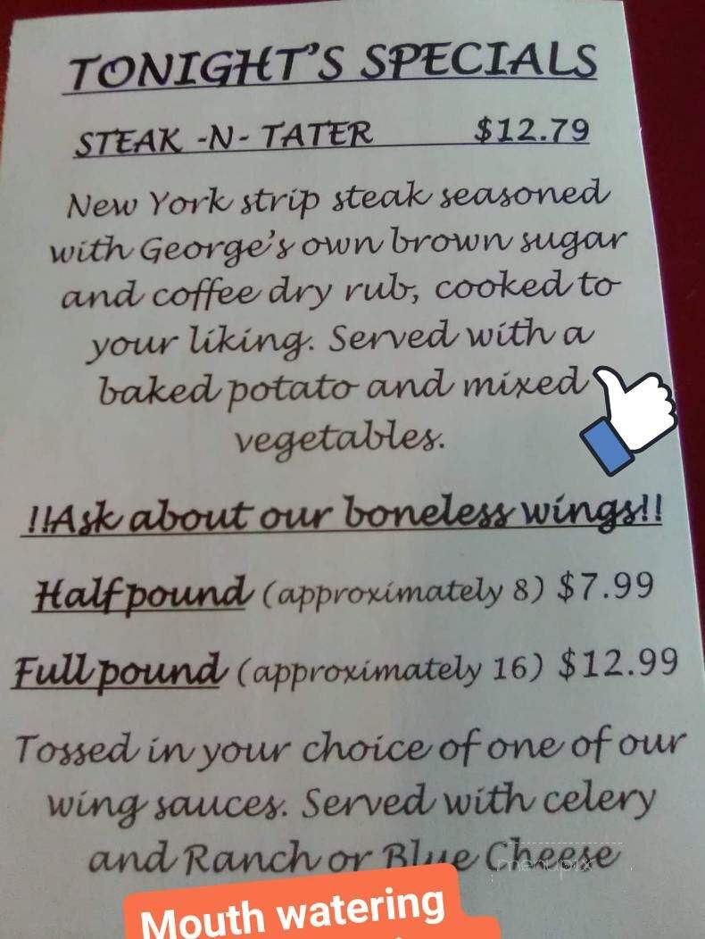 Benny's Pub - Hagerstown, MD menu_pic