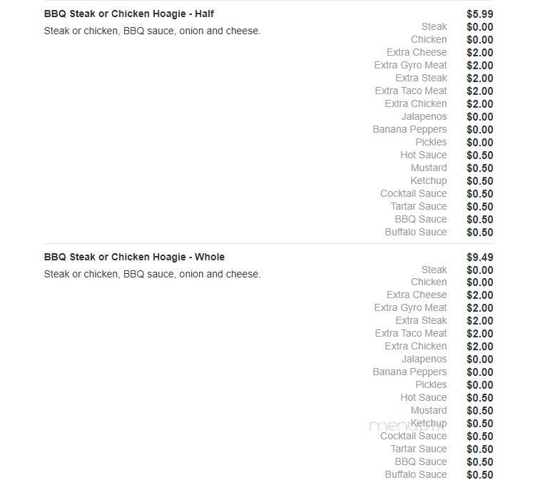 Alexanders Pizza & Subs - Mount Pleasant, PA menu_pic
