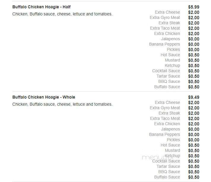 Alexanders Pizza & Subs - Mount Pleasant, PA menu_pic