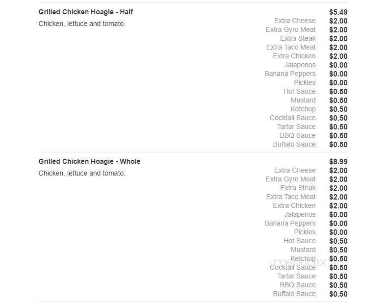Alexanders Pizza & Subs - Mount Pleasant, PA menu_pic