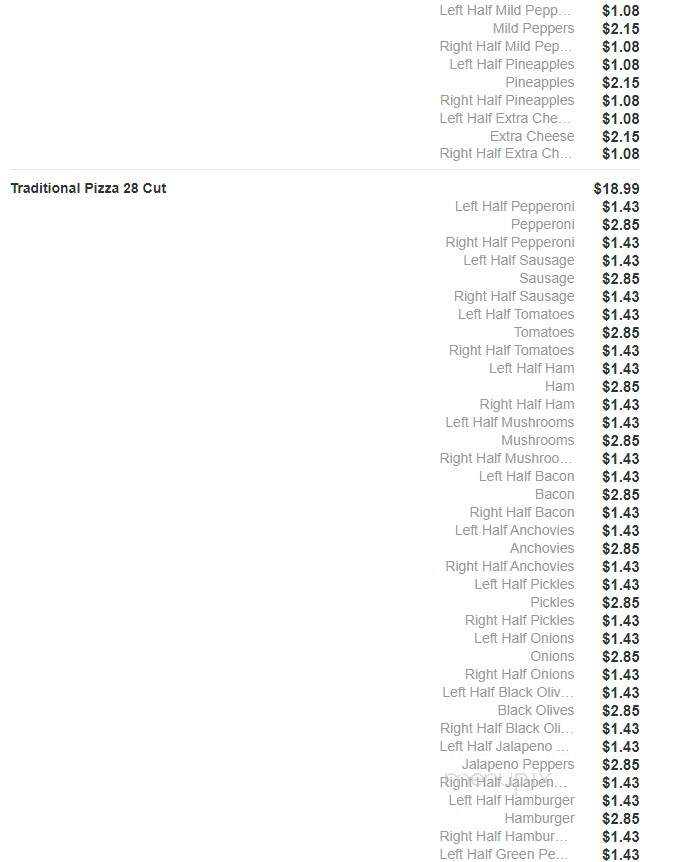 Alexanders Pizza & Subs - Mount Pleasant, PA menu_pic