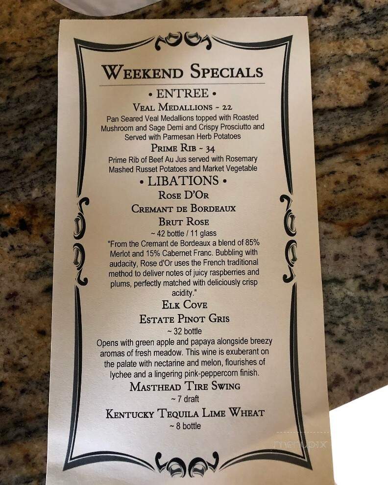 Bistro 83 - North Ridgeville, OH menu_pic