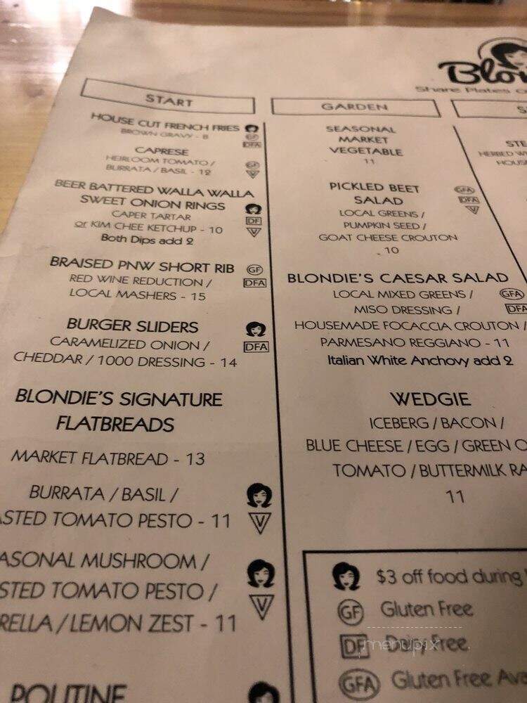 Blondie's Plate - Sequim, WA menu_pic