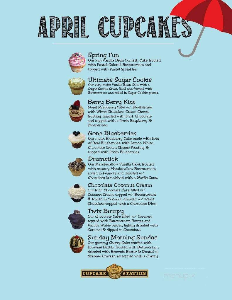 Cupcake Station - Plymouth, MI menu_pic