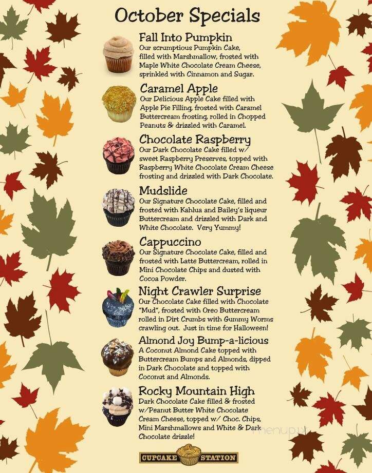 Cupcake Station - Plymouth, MI menu_pic