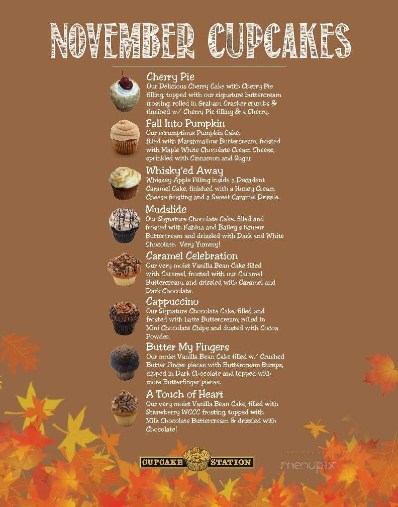 Cupcake Station - Plymouth, MI menu_pic