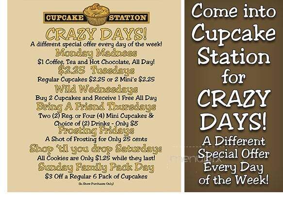 Cupcake Station - Plymouth, MI menu_pic