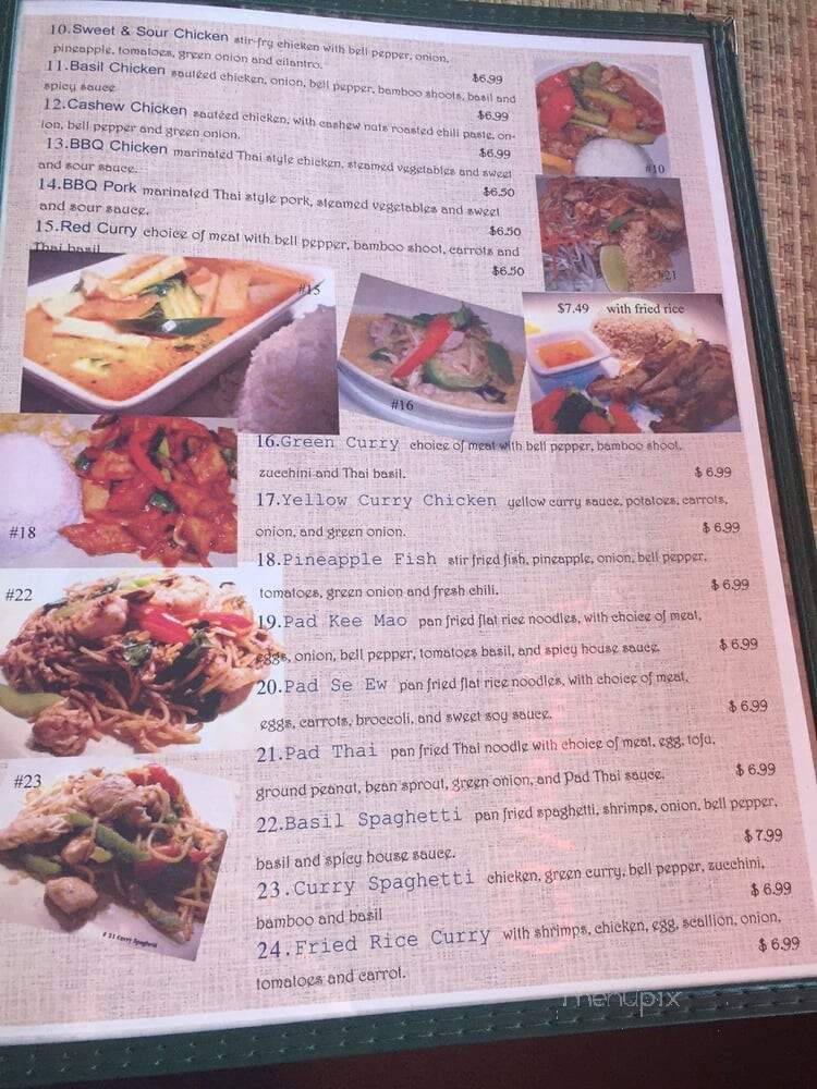 Thai Jasmine - Houston, TX menu_pic