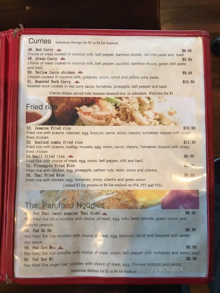 Thai Jasmine - Houston, TX menu_pic