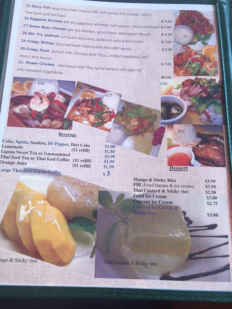 Thai Jasmine - Houston, TX menu_pic